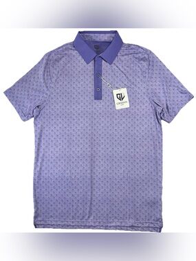 Graham Luxe Mens M Odin Golf Polo Shirt Purple Wine Bucket Performance NWT